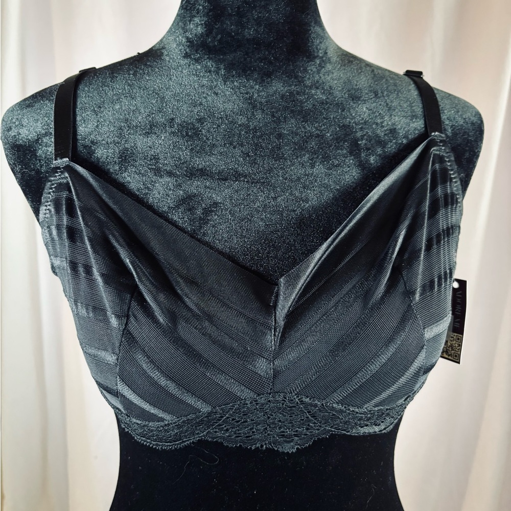 Elegant Sheer Black Lace Bralette